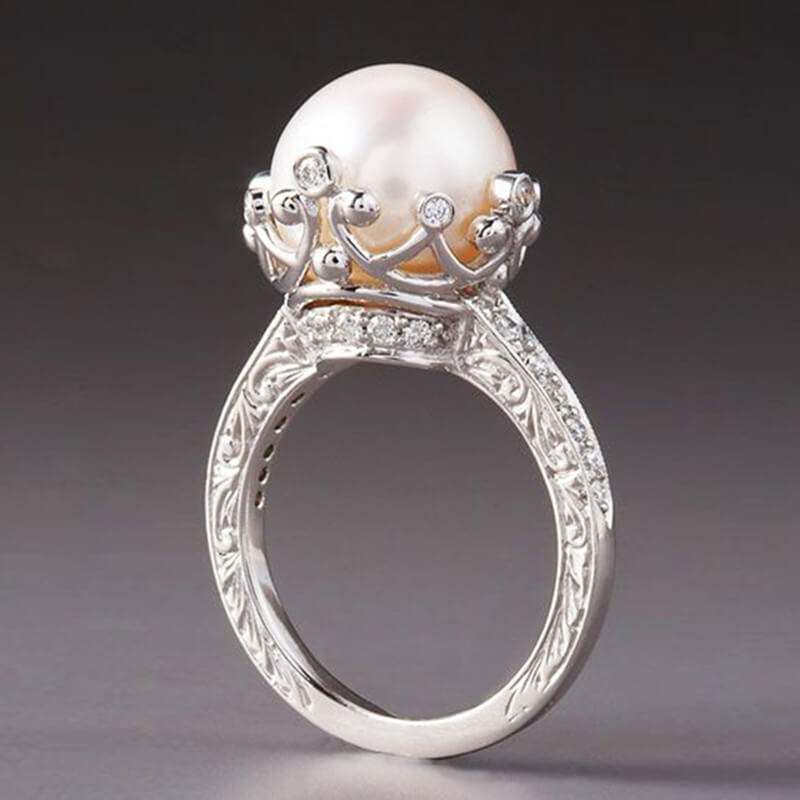 Big Fresh Water Pearl Crown Ring