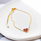 Red Heart Love Anklet