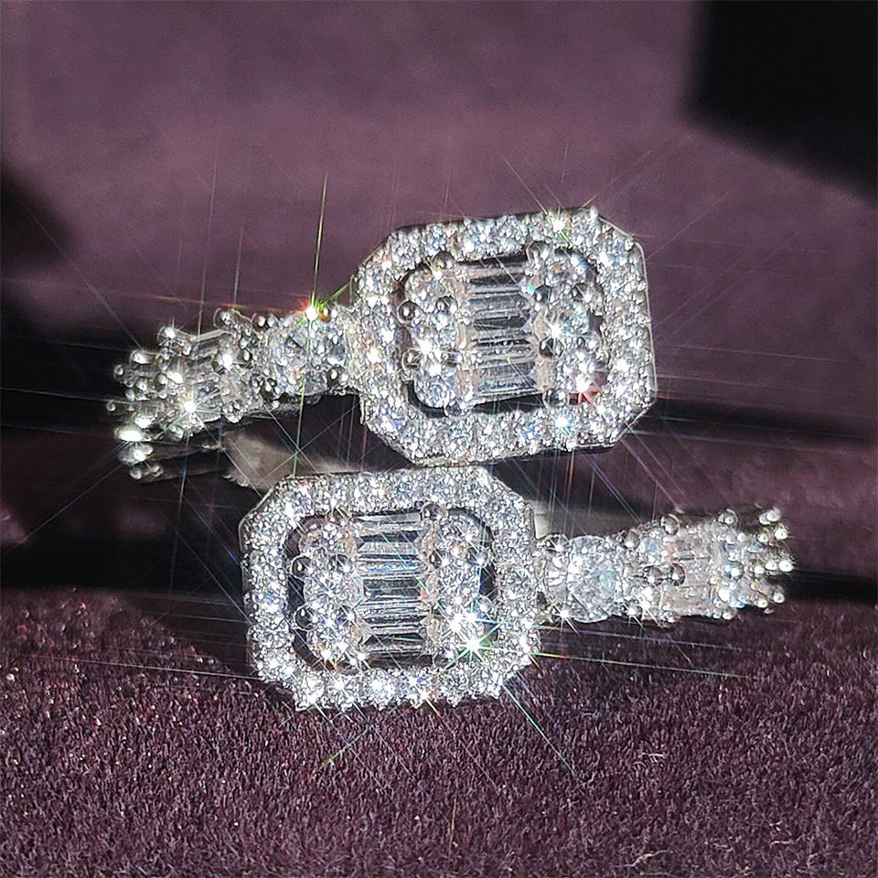 Adjustable Silver Plated CZ Ring