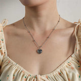 Mood detector heart necklace