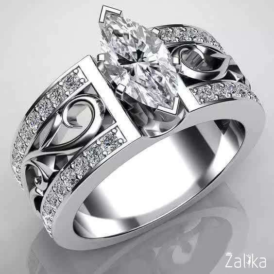 CZ Stone Marquise Rings