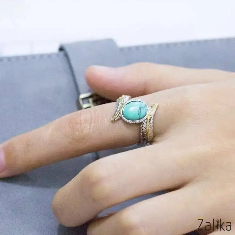 Turquoise Leaf Ring