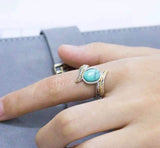 Turquoise Leaf Ring