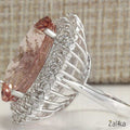 Champagne Color Oval Zircon Ring