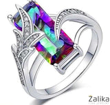 Multi Colored Rainbow Zircon Ring