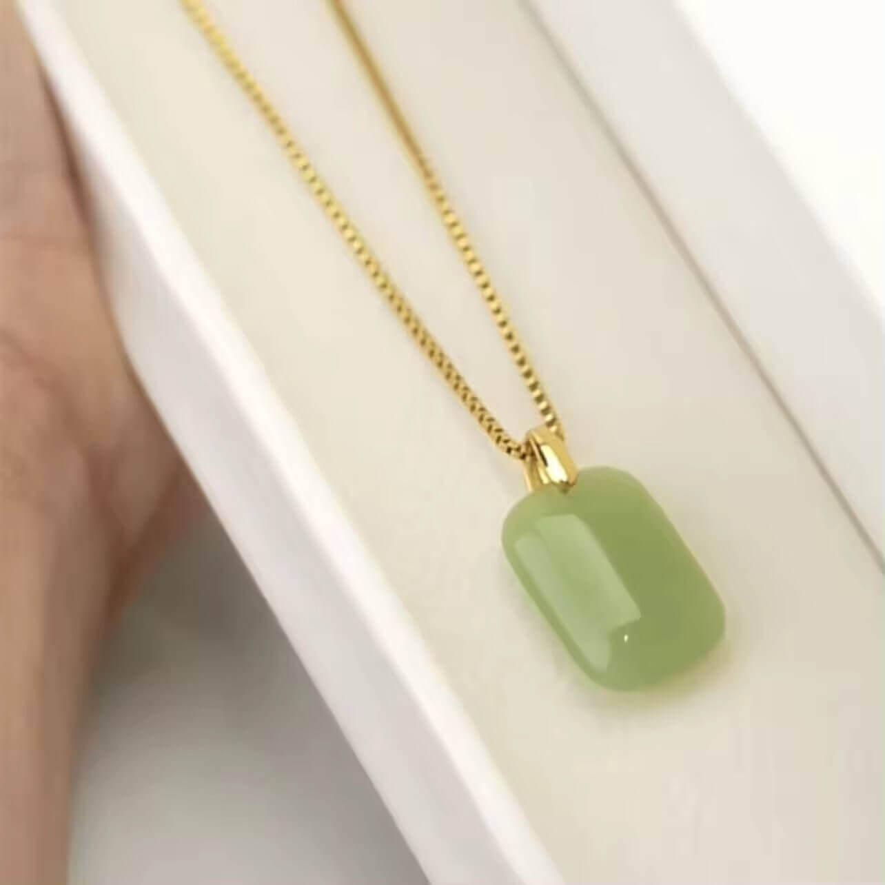 Jade stone necklace