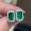 Zambian Emerald Cut Earring