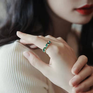 Gemstone Green Zircon Ring for Women's