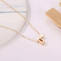 Alphabet Heart Link Chain Necklace