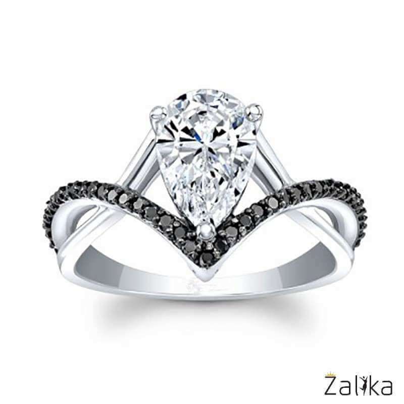 Cubic Zirconia Black Diamond Ring