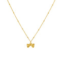 18K Gold Bow Necklace