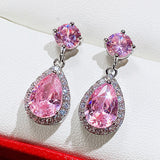 Crystal Drop Zircon Earrings
