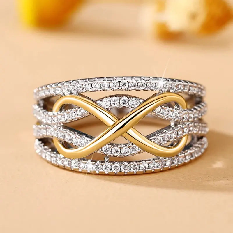 Infinity Gold Lux Ring