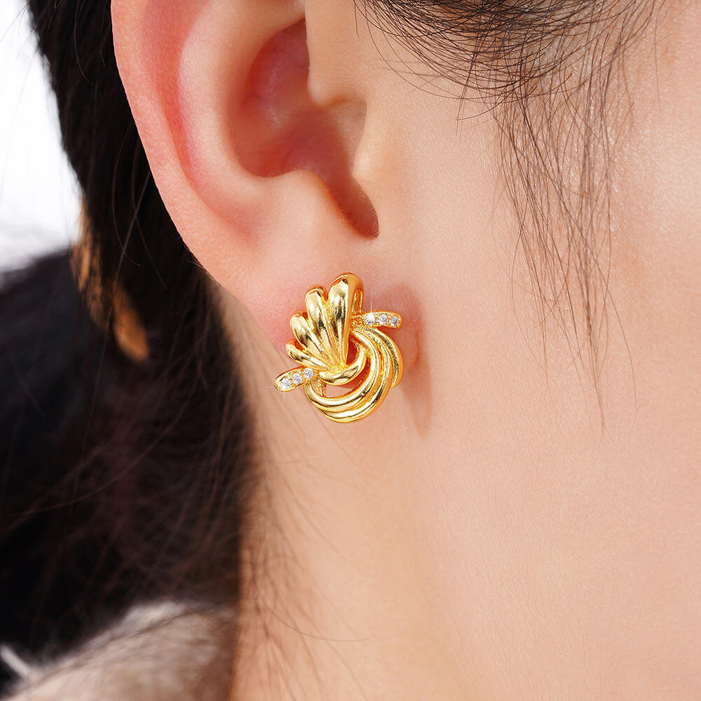 Gold Plated Stud Earrings