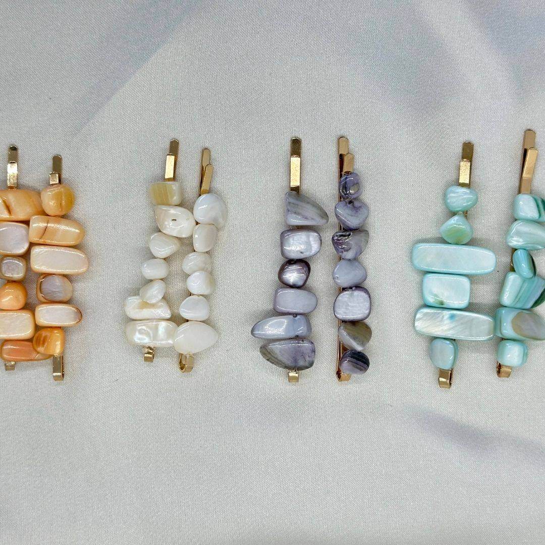 Large Stone Hair Pin Pack of 2