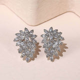Leaf Design Stud Earrings