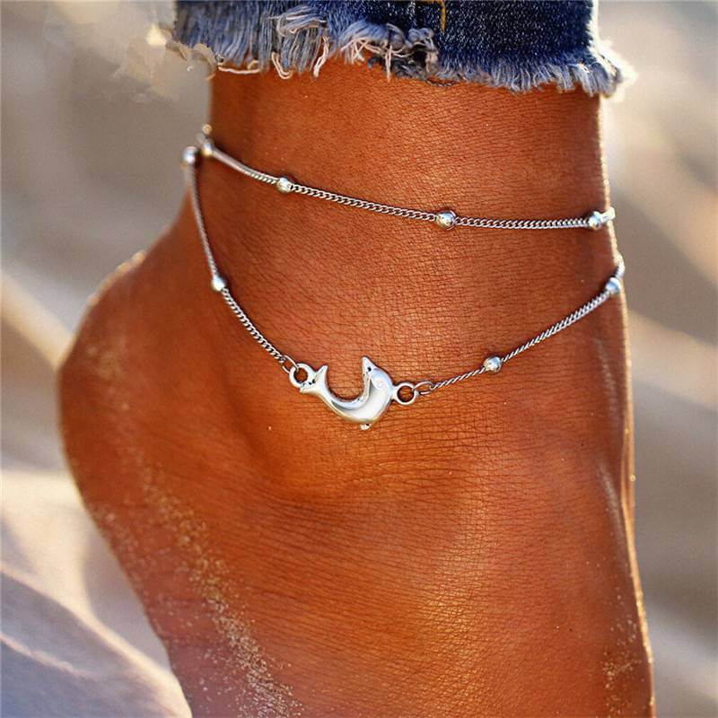 Link Ball Chain Dolphin Anklet