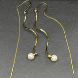 Long Tassel Gold Chain Earring