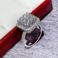 Luxury Micro Pave Cubic Zirconia Square Ring
