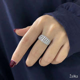 Exquisite Zircon Filling CZ Wedding Rings