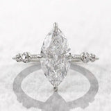 Marquise Cut Cubic Zirconia Silver Ring