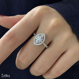 Marquise Cut Wedding Engagement Silver Ring
