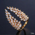 Wing Zircon Adjustable Ring