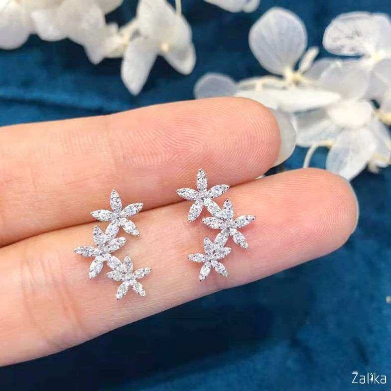 Multi Flowers Stud Earrings