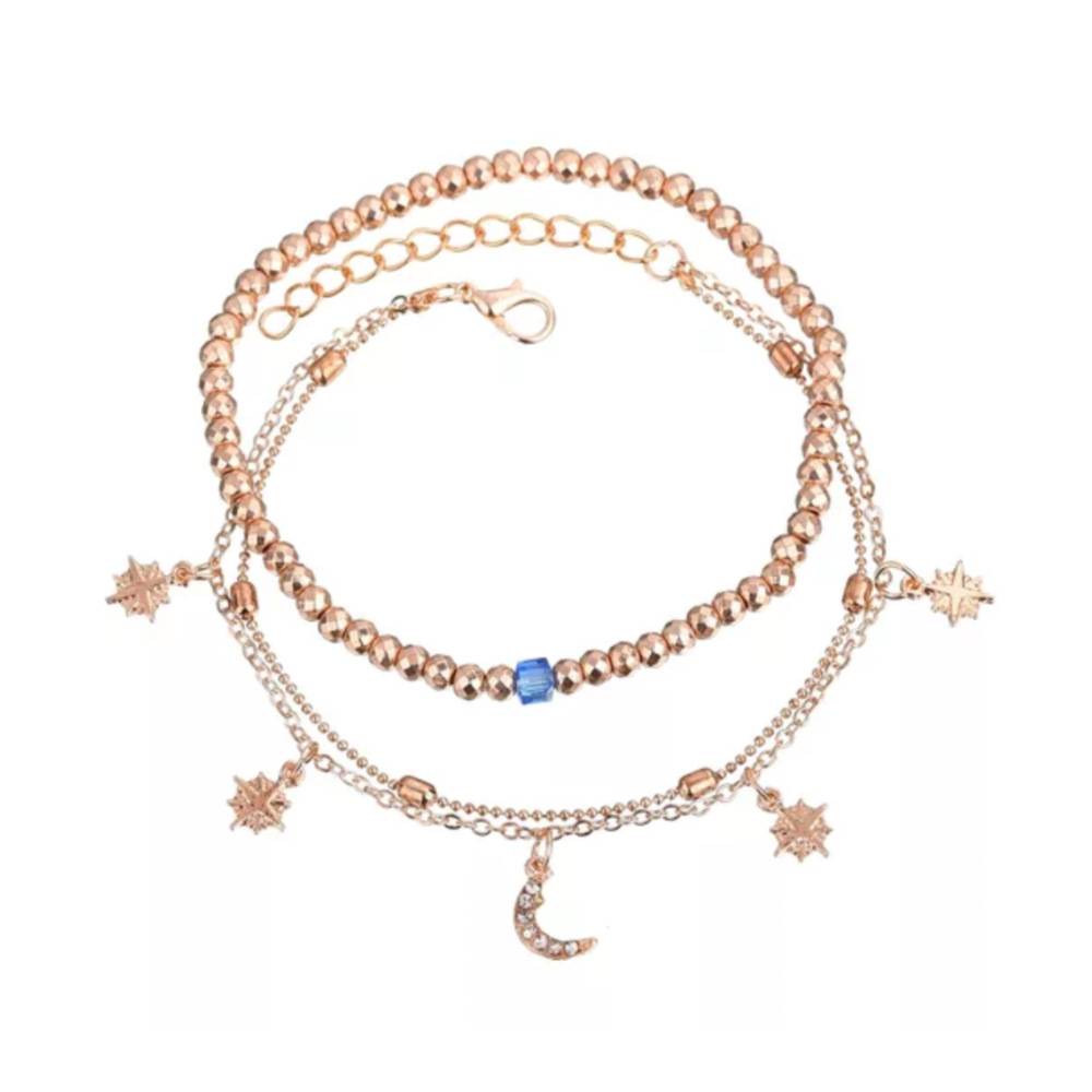 Multi-layer Star Moon Anklet