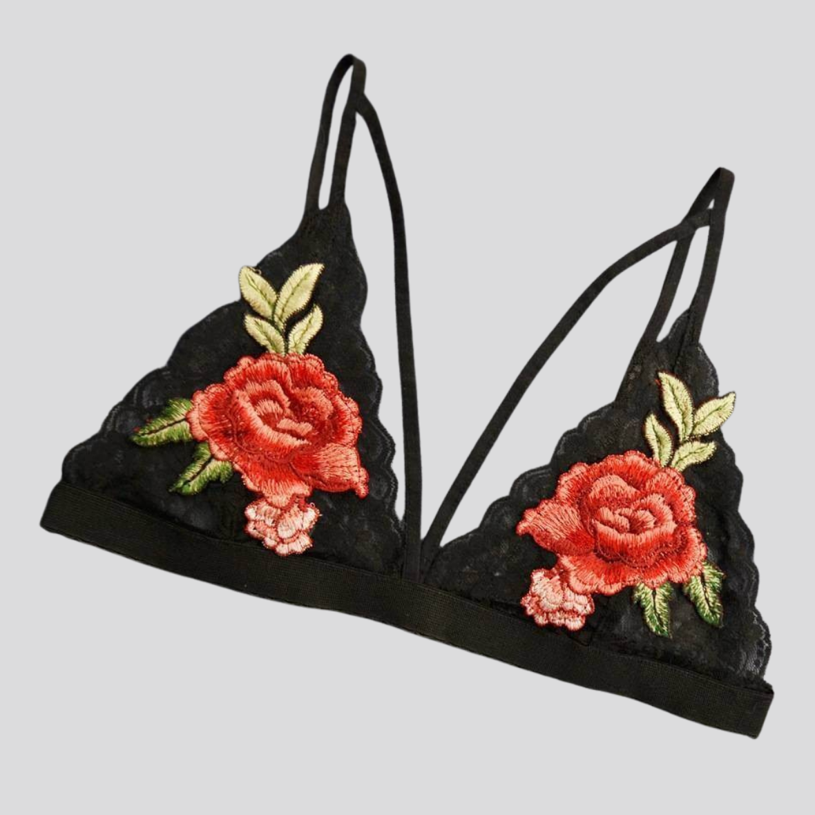 Rose Embraided Bralette Bra