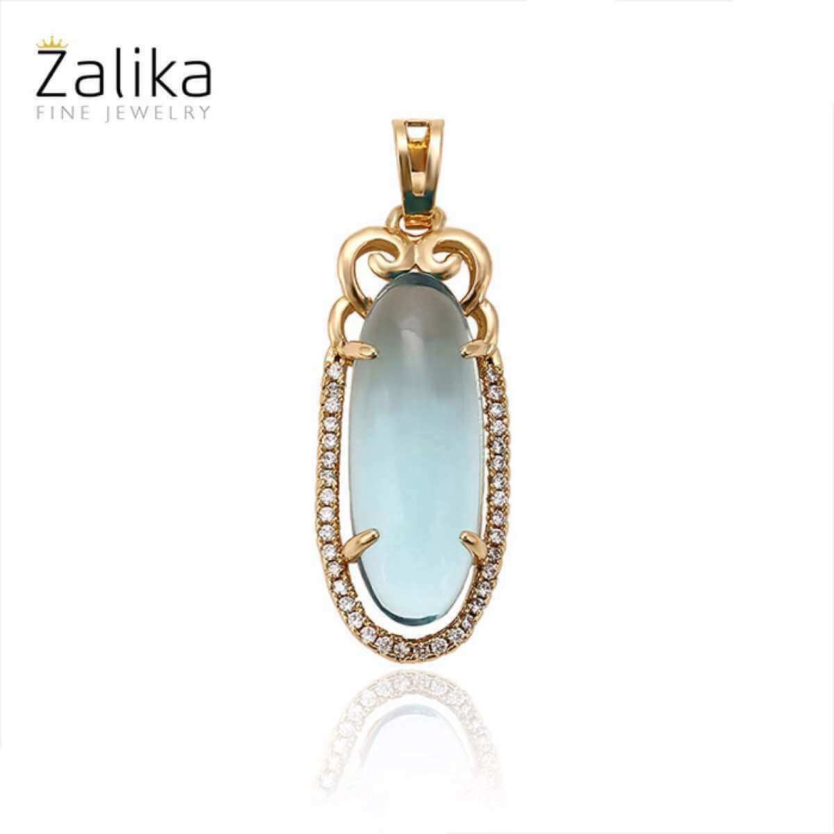 Ocean Garnet Pendant with Chain