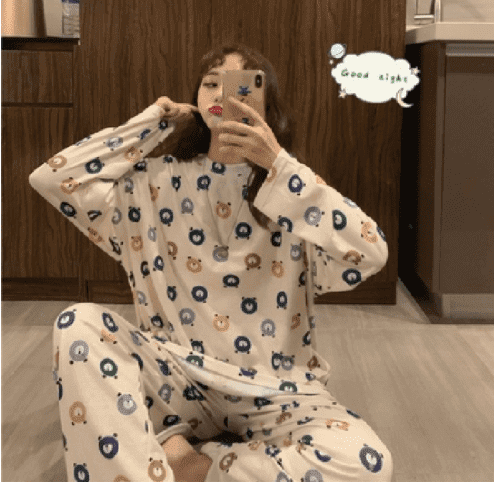 Comfortable Cotton Pajama Set -off white