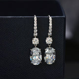 Oval Cut Drop Earrings