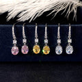 Oval Cut Drop Earrings