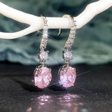 Oval Cut Drop Earrings