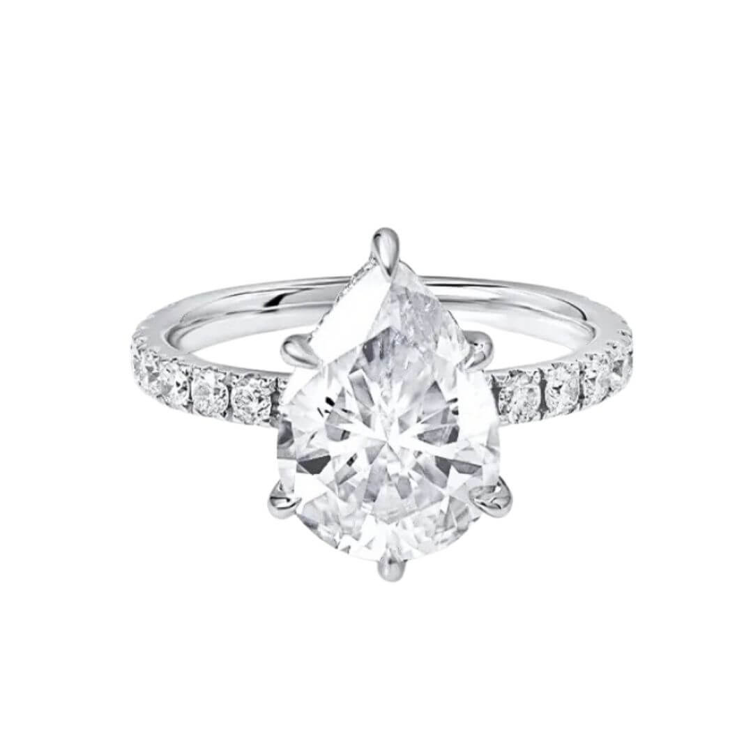 Pear Water Drop Diamond Ring