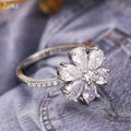 Moissanite Flower Ring