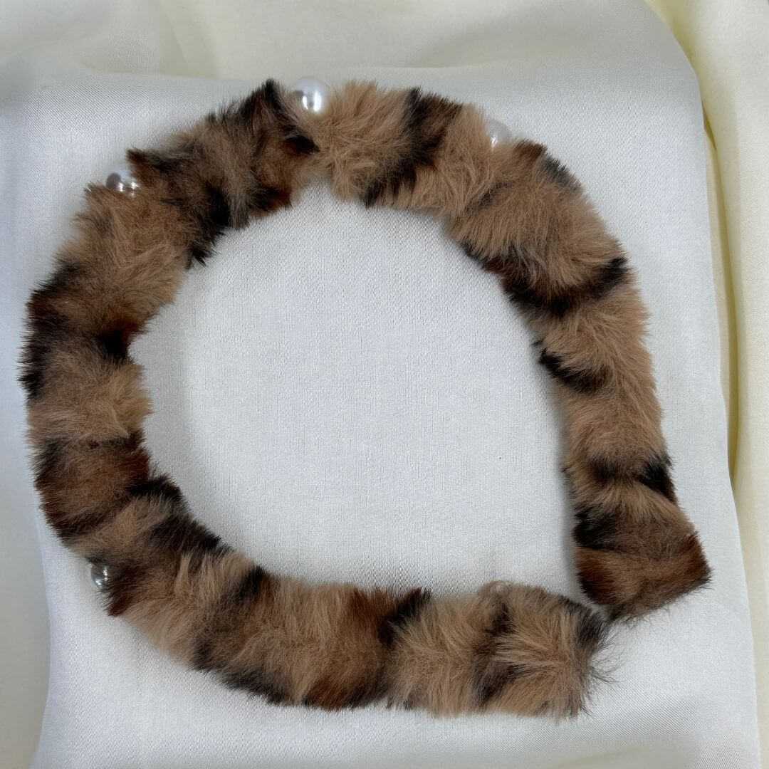 Young Girls Six Colors Pearl Fur Small Hair Band