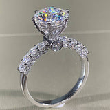 Luxury White Zirconia Engagement Ring