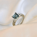 Dainty Square Royal Blue Ring