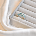 Blue And White Crossing Zircon Ring