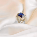 Retro Style Blue Ethnic Ring
