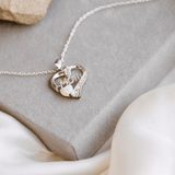 Mother Love Heart Opal Necklace