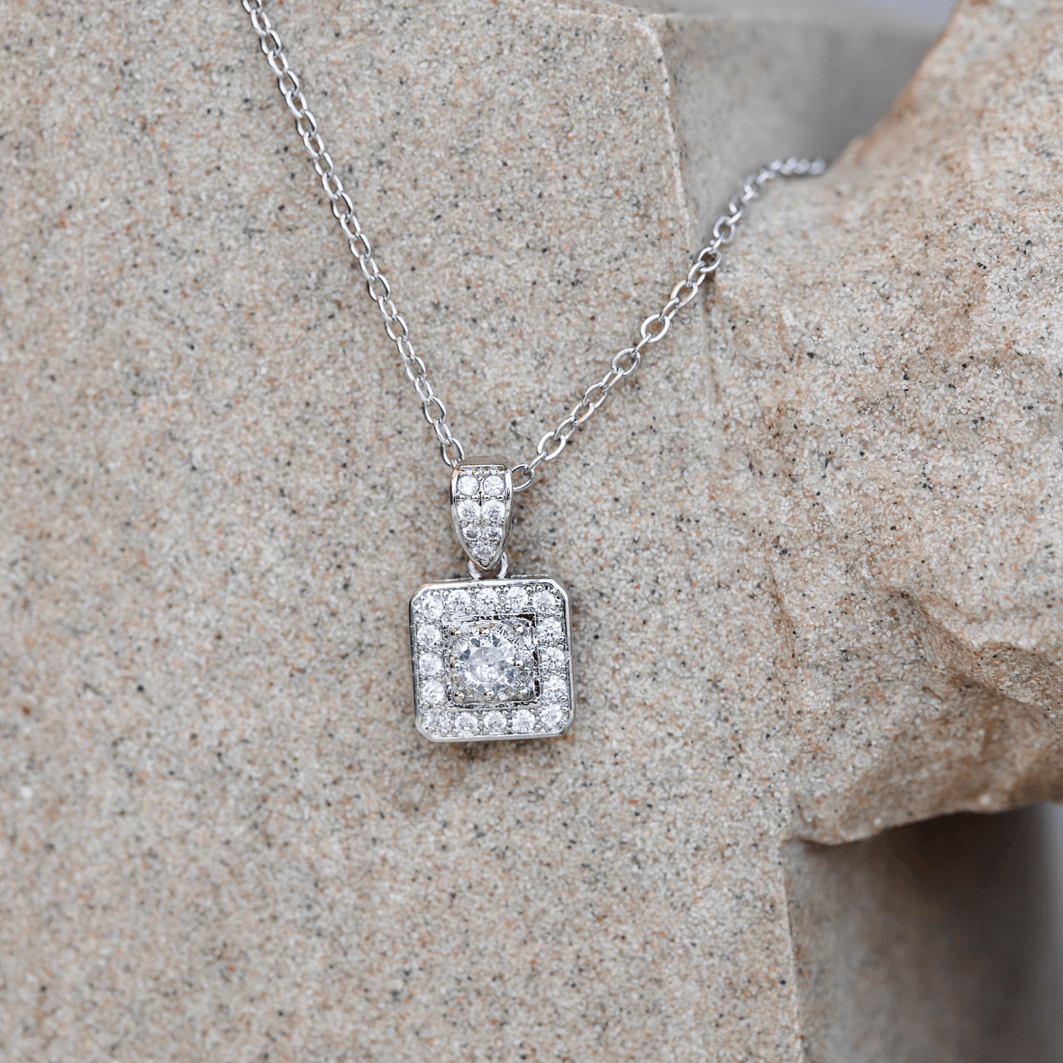 Geometric Square Choker Vintage Necklace