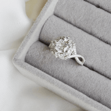 Delicate Flower Design 925 Silver Ring