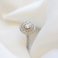 Round Cut 925 Silver Color Zircon Ring
