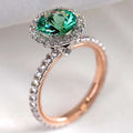 Rose Gold Luxury Emerald Ring