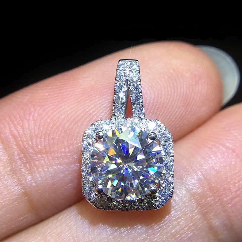 Silver Square Stud Earrings