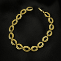Round Cut 18k Gold Plated Bracelet