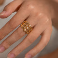 Multi Layer White Drip Ring